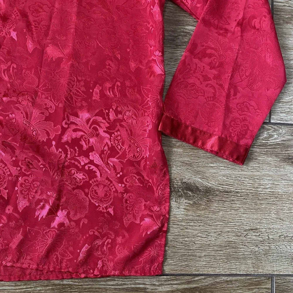 Vintage Victoria’s Secret Red Satin Pajama Top Size Medium